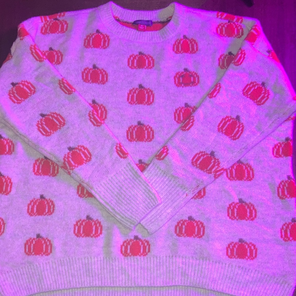 Vince Camuto Pumpkin Pattern Sweater
